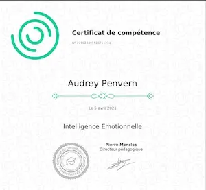 Certifications audrey portais pernvern intelligence émotionnelle pour coaching professionnel