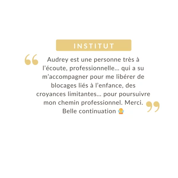 Avis de Institut sur Audrey portais penvern coaching professionnel